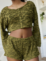Cargar imagen en el visor de la galería, Green Envy Knitted Loungewear Set
