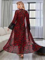 Lade das Bild in den Galerie-Viewer, Red Leopard Nightgown Set
