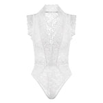 Load image into Gallery viewer, Floral  Tight Lace Sheer Bodysuit
