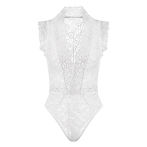 Floral  Tight Lace Sheer Bodysuit