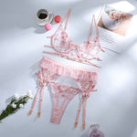 Load image into Gallery viewer, Floral Lace Sensual Lingerie Set
