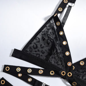 Leopard Goth Bandage Lingerie